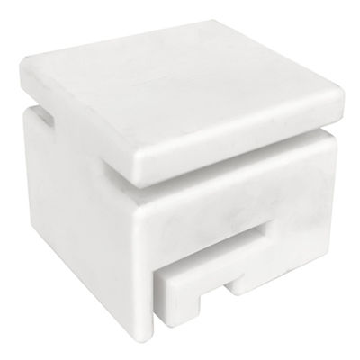 bloque de guía de nylon de la puerta de desplazamiento de 74x76x62.2m m 75m m blancos
