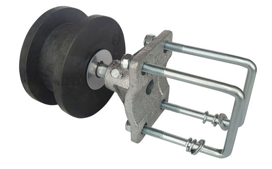 Ruedas voladizas de nylon negras de la puerta 2&quot; 3/8&quot; 4&quot; equipo voladizo del hardware de los rodillos de la puerta de la alambrada