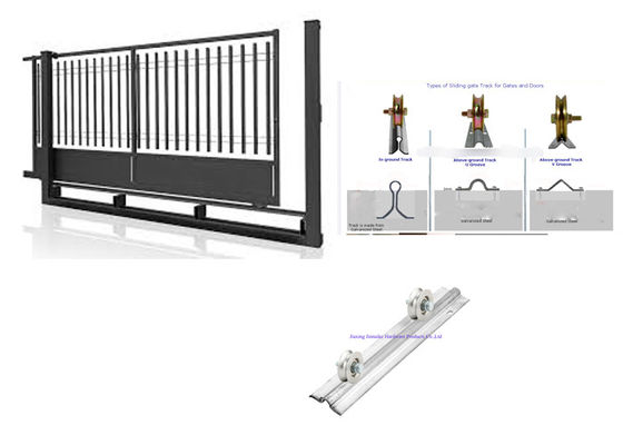 Acero del hierro poleas de la rueda de la puerta de desplazamiento de 4,72&quot; de 120m m para las puertas rodantes del haz con los haces trapezoidales