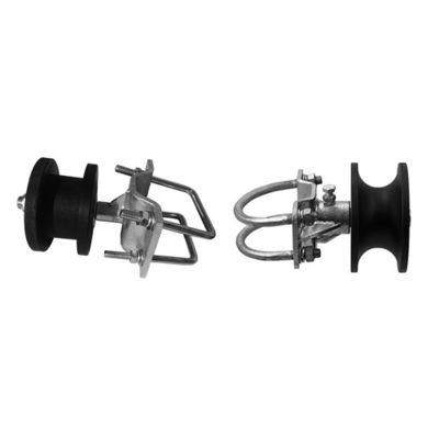 La ronda y la cerca cuadrada Black Nylon Roller del poste 4 pulgadas galvanizaron