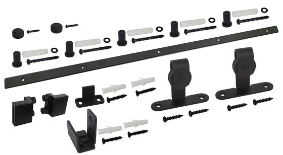 Hardware estupendo Kit Black de la puerta de Mini Top Mount Mini Barn