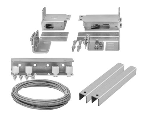 Hardware telescópico galvanizado 3M automático los 4M de la puerta de desplazamiento de la puerta doble