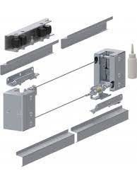 Hardware telescópico galvanizado 3M automático los 4M de la puerta de desplazamiento de la puerta doble