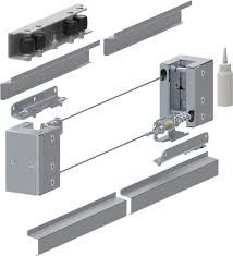 La puerta doble que resbalaba el cinc telescópico del hardware de la puerta plateó 3M los 4m los 5m los 6m