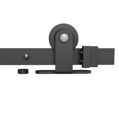 Accesorios para puertas de granero de 8.8 pies Juego de rieles para puertas con correa delantera dorada moderna