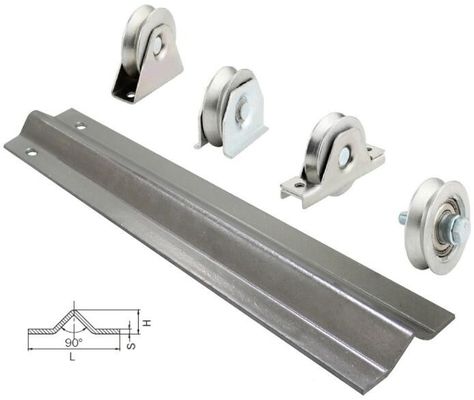Hardware y rodillos ahuecados de la pista de la puerta de desplazamiento de la guía 55m m