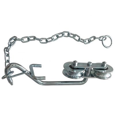 Rodillo de acero de la carretilla del rodillo del cablecarril del plátano con las cadenas para la granja del plátano