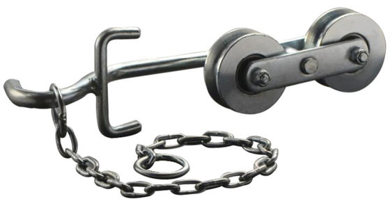 Rodillo de acero de la carretilla del rodillo del cablecarril del plátano con las cadenas para la granja del plátano