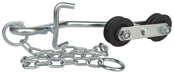 Rodillo de acero de la carretilla del rodillo del cablecarril del plátano con las cadenas para la granja del plátano