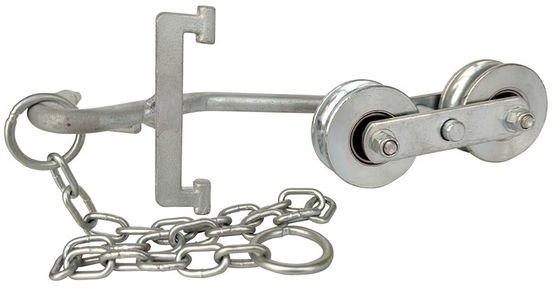 Rodillo de acero de la carretilla del rodillo del cablecarril del plátano con las cadenas para la granja del plátano