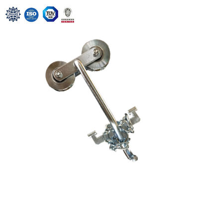 ISO9001 galvanizó la polea de la carretilla del rodillo del cablecarril del plátano con las cadenas para la granja del plátano