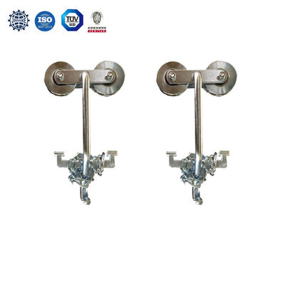 ISO9001 galvanizó la polea de la carretilla del rodillo del cablecarril del plátano con las cadenas para la granja del plátano
