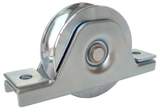ruedas del hardware de la puerta deslizante ruedas inferiores V de la puerta de acero del surco de 4&quot; de 101.6m m con 6202 que llevan