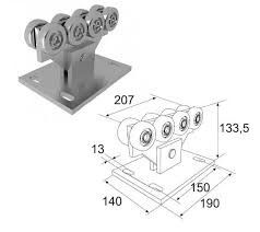 El metal voladizo del acero del hardware de la rueda del rodillo de la puerta de diapositiva plancha 8 la rueda de las ruedas 10