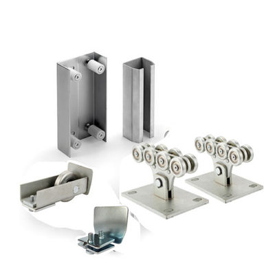 Pequeñas 8 ruedas galvanizadas de plata de acero de los carros para la rueda voladiza de la puerta del sistema de la automatización de la puerta de desplazamiento