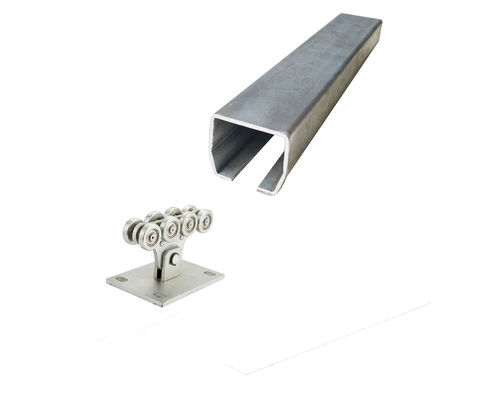 Los pequeños 6m 6 metros planchan el hardware de sistema voladizo galvanizado de plata de pista de la puerta