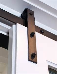 pista de Bent Strap Barn Door Hardware Kit Sliding Gate Rollers And del negro 80kg-100kg