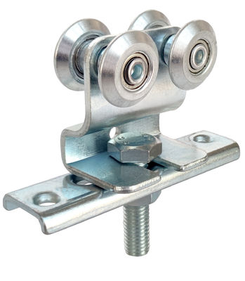 1,5&quot; sistema ferroviario colgante del rodillo de las colocaciones de la puerta deslizante con acero galvanizado placa de la curva