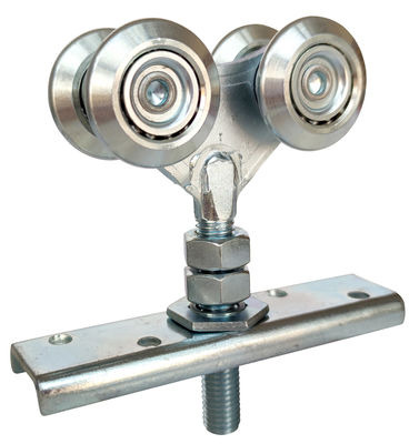 1,5&quot; sistema ferroviario colgante del rodillo de las colocaciones de la puerta deslizante con acero galvanizado placa de la curva