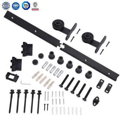 2,25 negro de desplazamiento del hardware de la puerta de granero del granero de la puerta del doble de montaje en el techo grueso del hardware los 8ft
