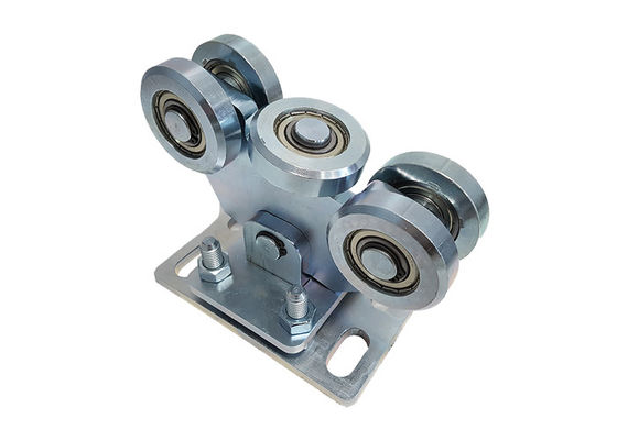 Cubra con cinc la rueda voladiza de desplazamiento de acero ajustable de plata de la puerta con 5 el cartucho 126m m