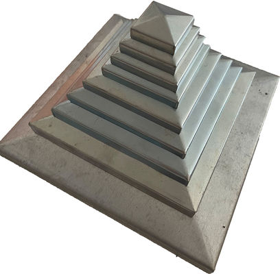 bata de acero blanca de la pirámide de Post Caps Galvanized de 2 x 2 cercas de 40x40 3 5/8 x 3 5/8