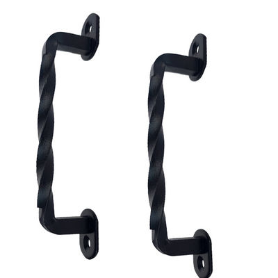 Hardware negro 6 1/5&quot; de acero de la puerta del granero tiradores de puerta y tirones del granero de la torsión