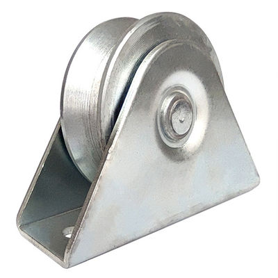 la rueda de la puerta de desplazamiento del surco de 4inch 100m m v con los transportes dobles del soporte galvanizó el acero