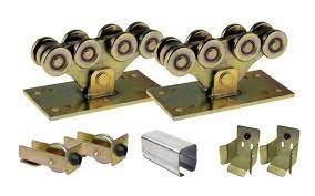 Para el cinc plateado del oro del sistema voladizo de la puerta de 5 ruedas EQUIPO completo plateado para las puertas medias