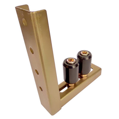 tenedor negro amarillo de la guía superior de los rodillos del soporte 2 del rodillo de la puerta de desplazamiento de 8m m a de 55m m