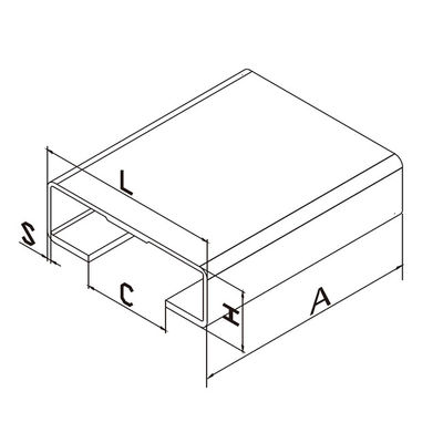 Guía de nylon de aluminio de la vía de la puerta de desplazamiento del bloque del poste 300m m de la puerta de desplazamiento de FK01A