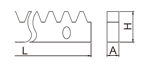 Longitud dentada M4 galvanizado blanco M6 del piñón/engranaje el 1m los 2m de estante y de la puerta de desplazamiento