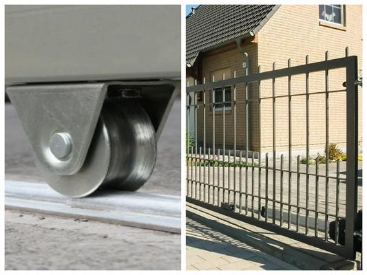 Balanceo trapezoidal de la puerta de la polea del soporte que lleva la polea y los accesorios de la puerta del hierro