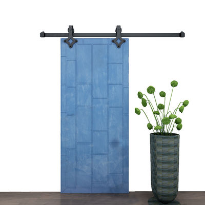 Polvo de madera del hierro del diamante negro de la puerta de la sola puerta cubierto resbalando el hardware