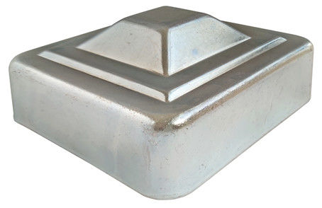 3 casquillo cuadrado galvanizado del poste de la pulgada 100m m