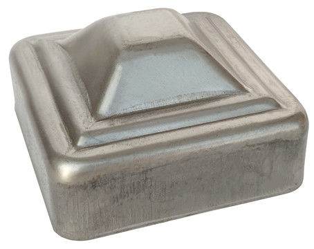 3 casquillo cuadrado galvanizado del poste de la pulgada 100m m