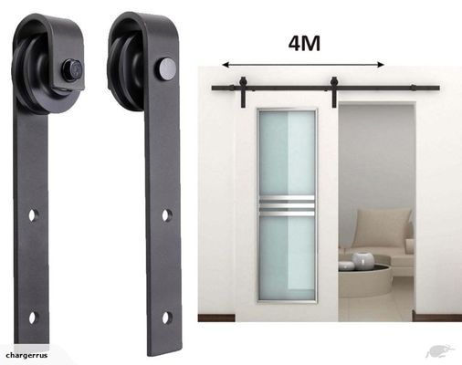 Hardwares de madera interiores de la puerta de Diamond Iron Powder Coated Silde del negro de la puerta de Jinnaike