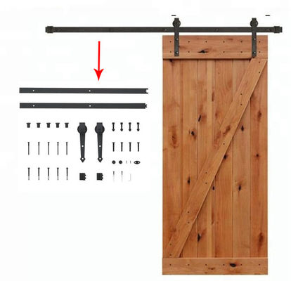 Hardwares de madera interiores de la puerta de Diamond Iron Powder Coated Silde del negro de la puerta de Jinnaike
