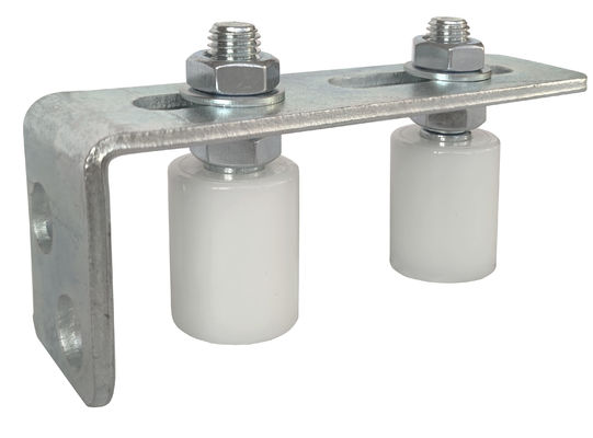 Cinc blanco de desplazamiento de la puerta de guía superior de los rodillos de nylon ajustables del soporte 40x30