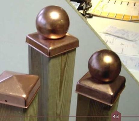 2 pulgadas 2,5&quot; de cerca Post Caps 6x6 7x7 4x4 5x5 8 x 8 de la pirámide del hierro 3 1/2” con los agujeros