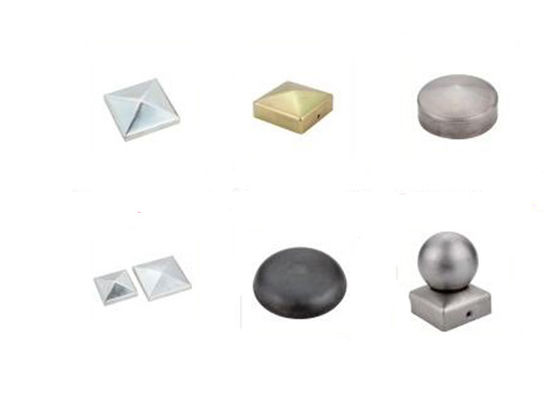 2 pulgadas 2,5&quot; de cerca Post Caps 6x6 7x7 4x4 5x5 8 x 8 de la pirámide del hierro 3 1/2” con los agujeros