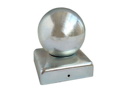 el poste de la bola de metal del hierro redondo del Finial de 100x100 el 10cmx10cm capsula para la cerca