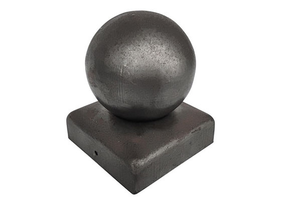 el poste de la bola de metal del hierro redondo del Finial de 100x100 el 10cmx10cm capsula para la cerca