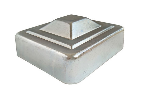 4&quot; 3&quot; galvanizó el casquillo de acero galvanizado cuadrado del poste de Post Caps 75m m 100m m de la cerca