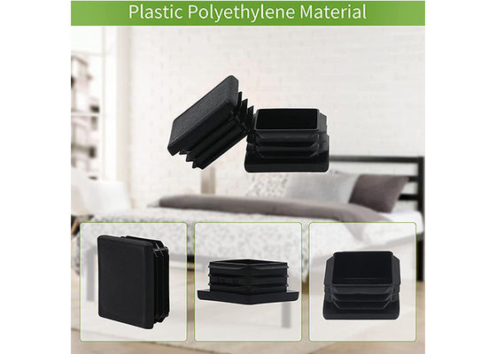 Cerca rectangular Post Caps nilón plástico del negro de 75m m x de 75m m 200x200 4x4