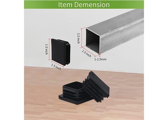 Cerca rectangular Post Caps nilón plástico del negro de 75m m x de 75m m 200x200 4x4