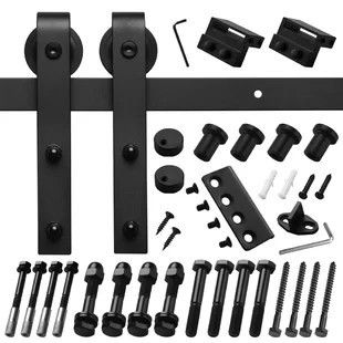 108 pulgadas los 6.6FT 2 metros del granero de la puerta del hardware de granero de la puerta del hardware de bronce de desplazamiento antiguo del latón
