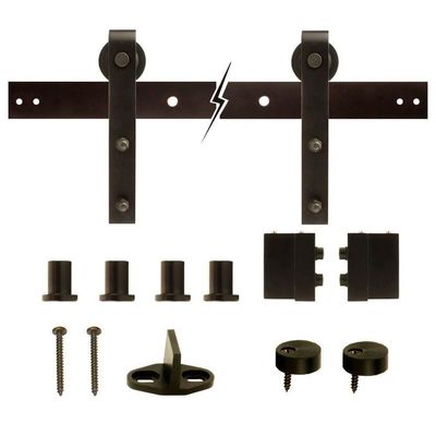 108 pulgadas los 6.6FT 2 metros del granero de la puerta del hardware de granero de la puerta del hardware de bronce de desplazamiento antiguo del latón