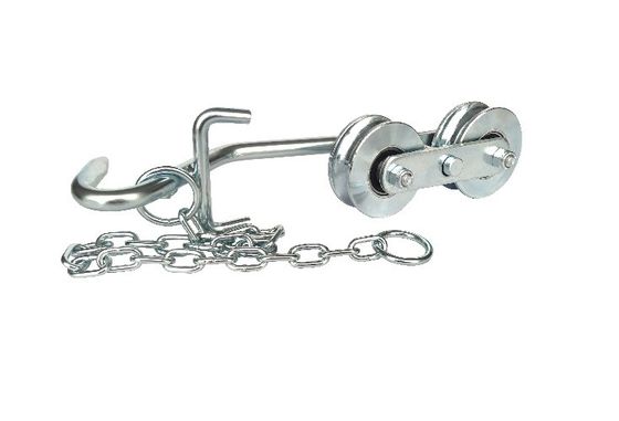 accesorios blancos del sistema de la ejecución de la granja del plátano de la polea de los rodillos de la suspensión del plátano del cinc de 64m m