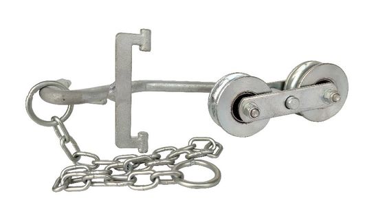 accesorios blancos del sistema de la ejecución de la granja del plátano de la polea de los rodillos de la suspensión del plátano del cinc de 64m m